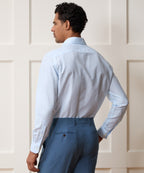 Italian Cotton-Linen Long Point Collar Dress Shirt
