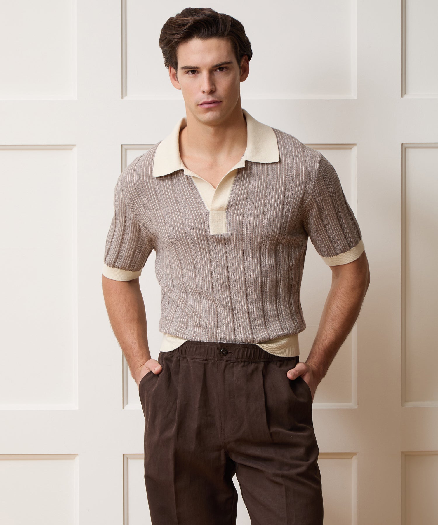 Casanova Sweater Polo in Bisque – Todd Snyder