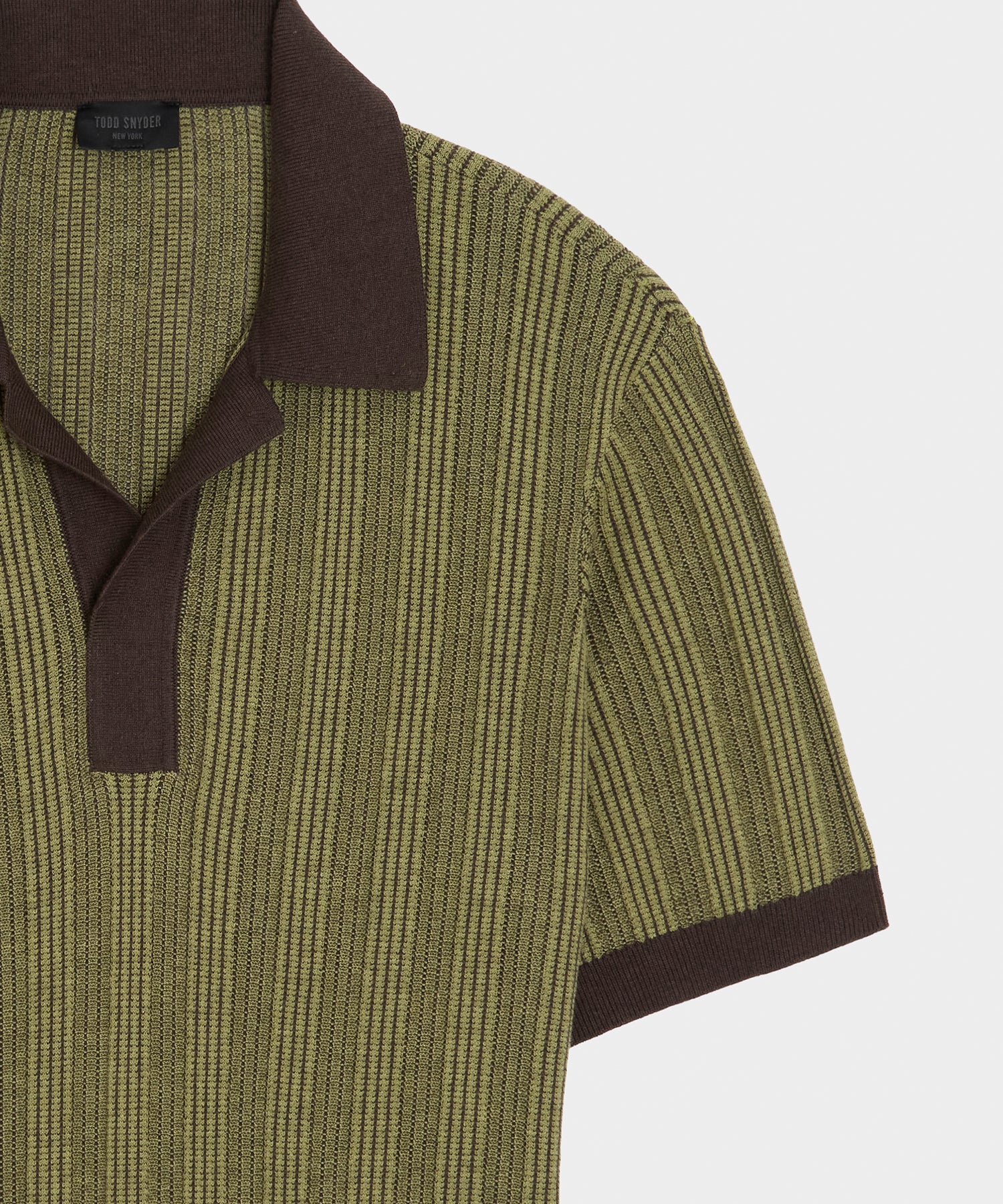 Casanova Sweater Polo in Caviar – Todd Snyder