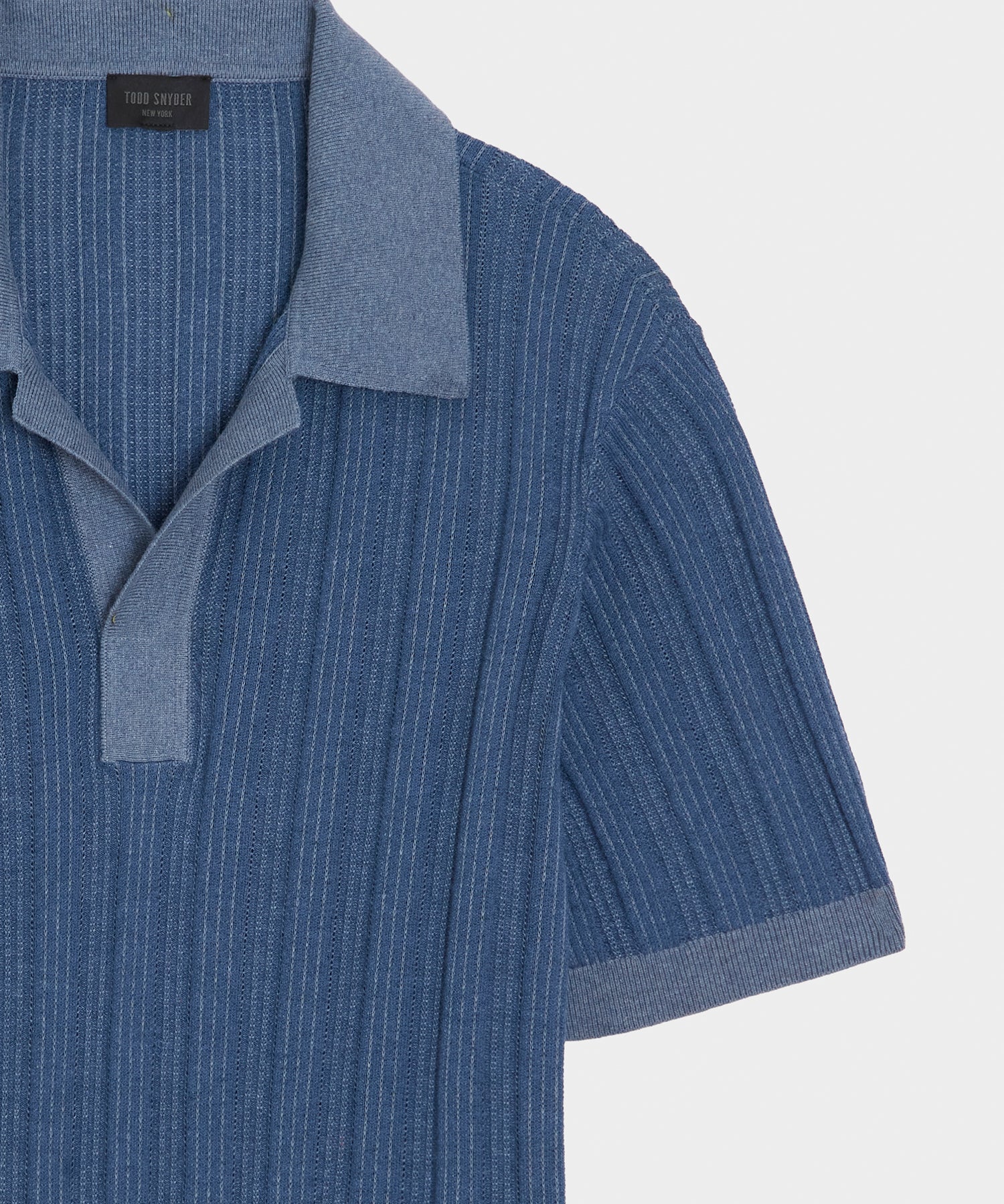 Casanova Sweater Polo in Steel Blue – Todd Snyder