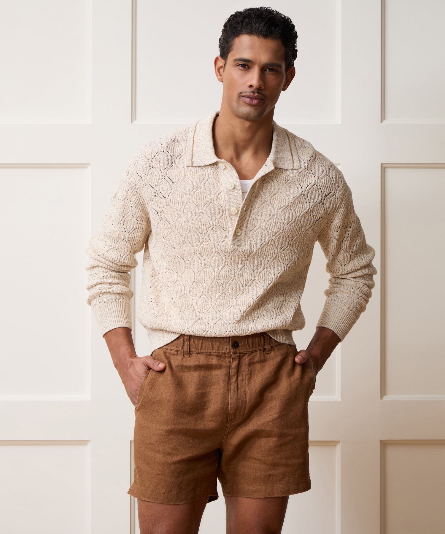 Northridge Sweater Polo in Bisque – Todd Snyder