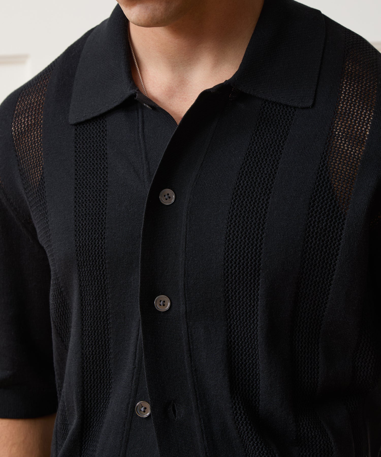 Miles Sweater Polo in Black – Todd Snyder