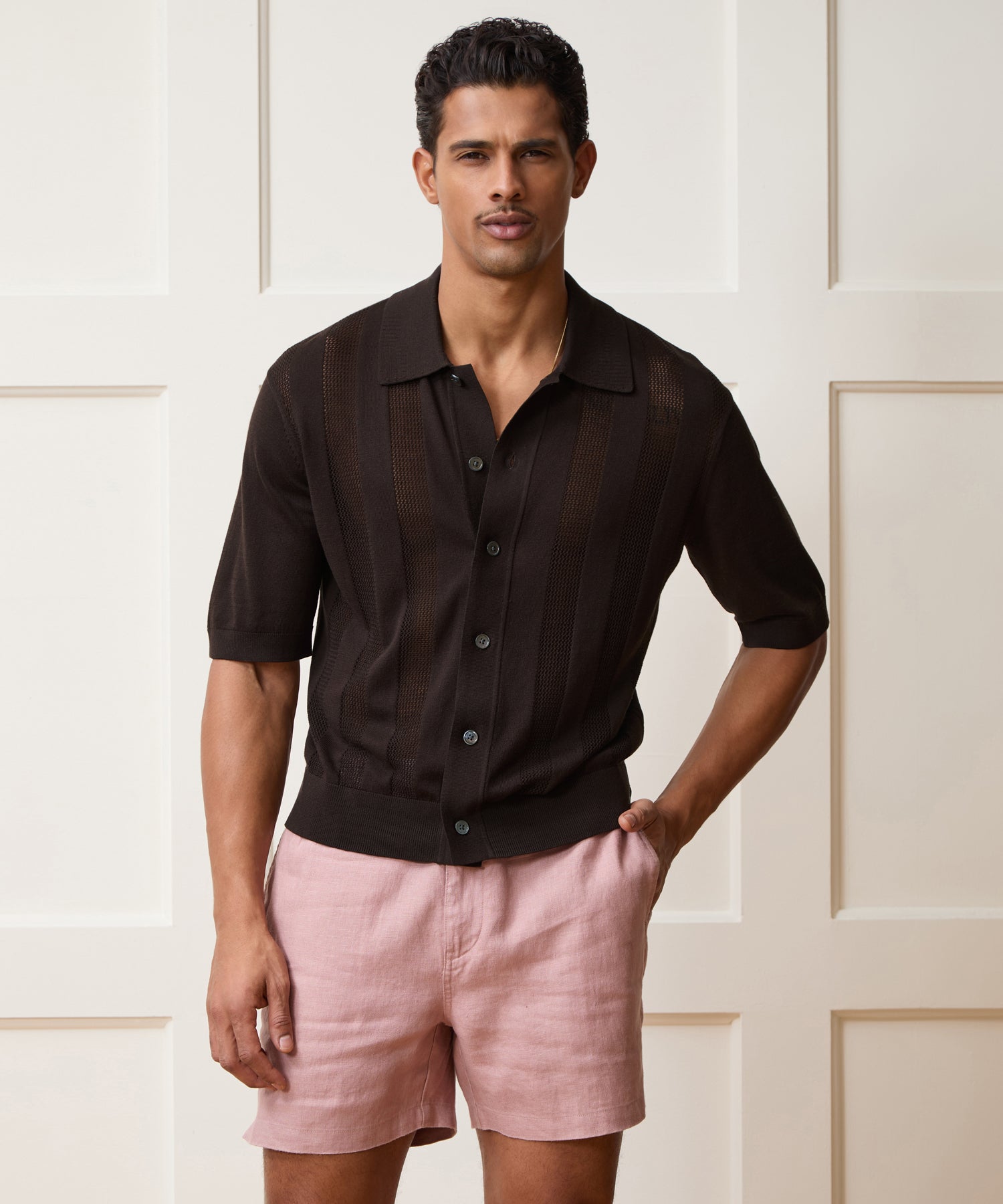 Miles Sweater Polo in Brown – Todd Snyder