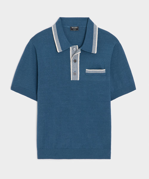 Mojave Sweater Polo in Forest Shade – Todd Snyder