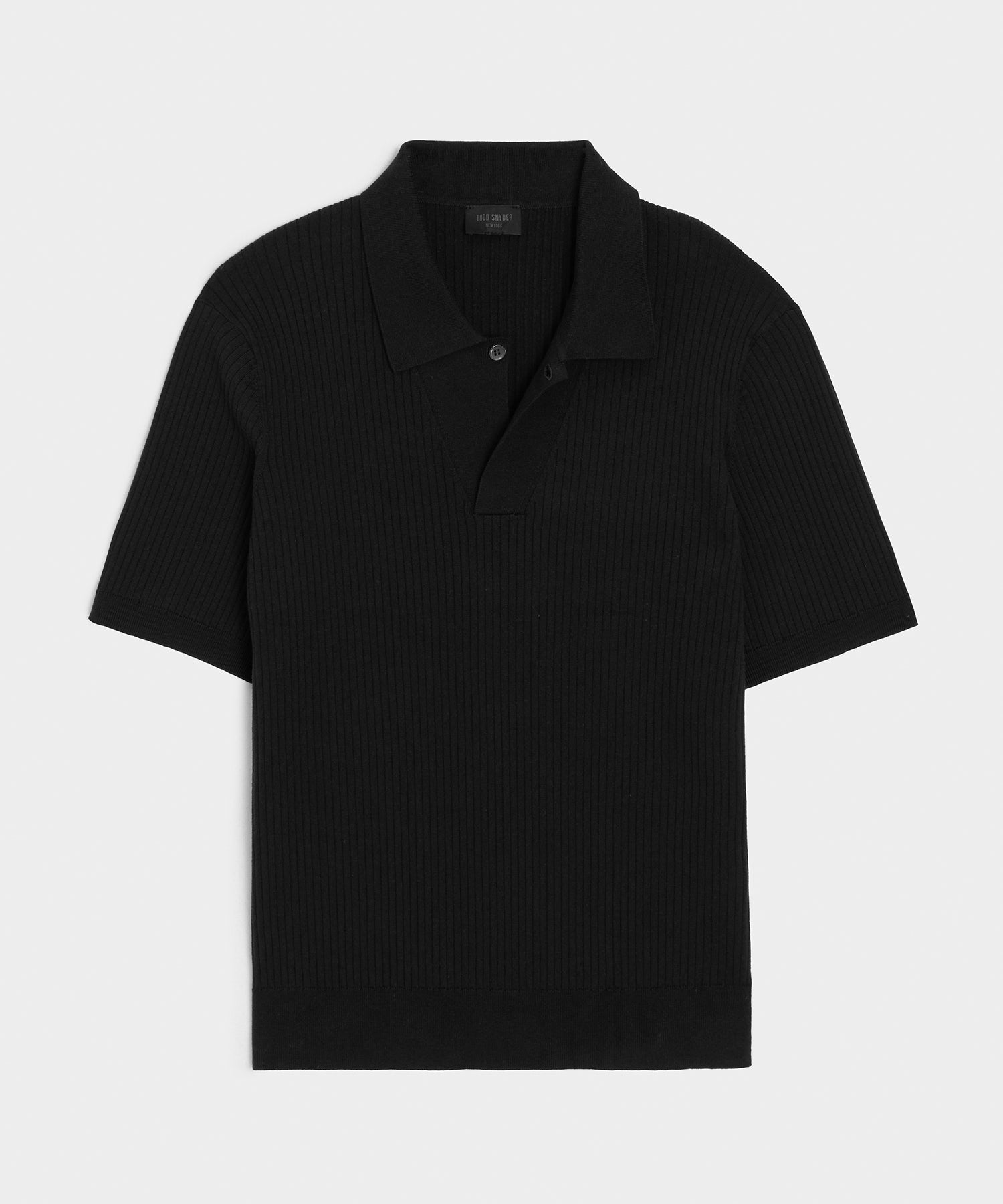 Cotton-Cashmere Sweater Polo in Black – Todd Snyder