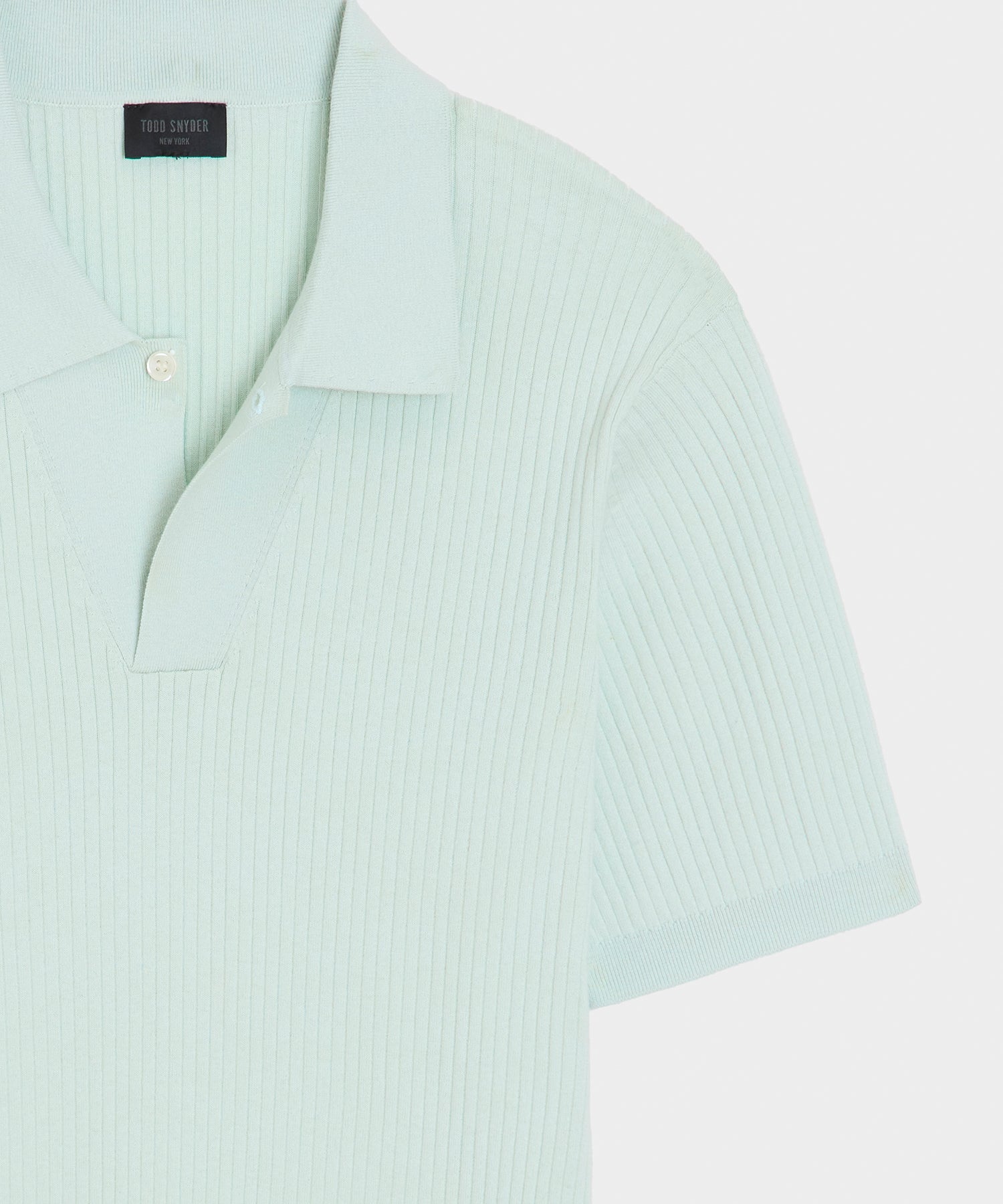 Cotton-Cashmere Sweater Polo in Mint – Todd Snyder