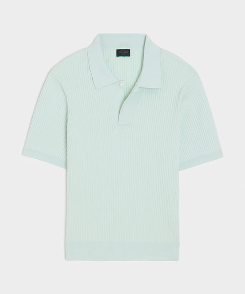 Cotton-Cashmere Sweater Polo in Mint – Todd Snyder