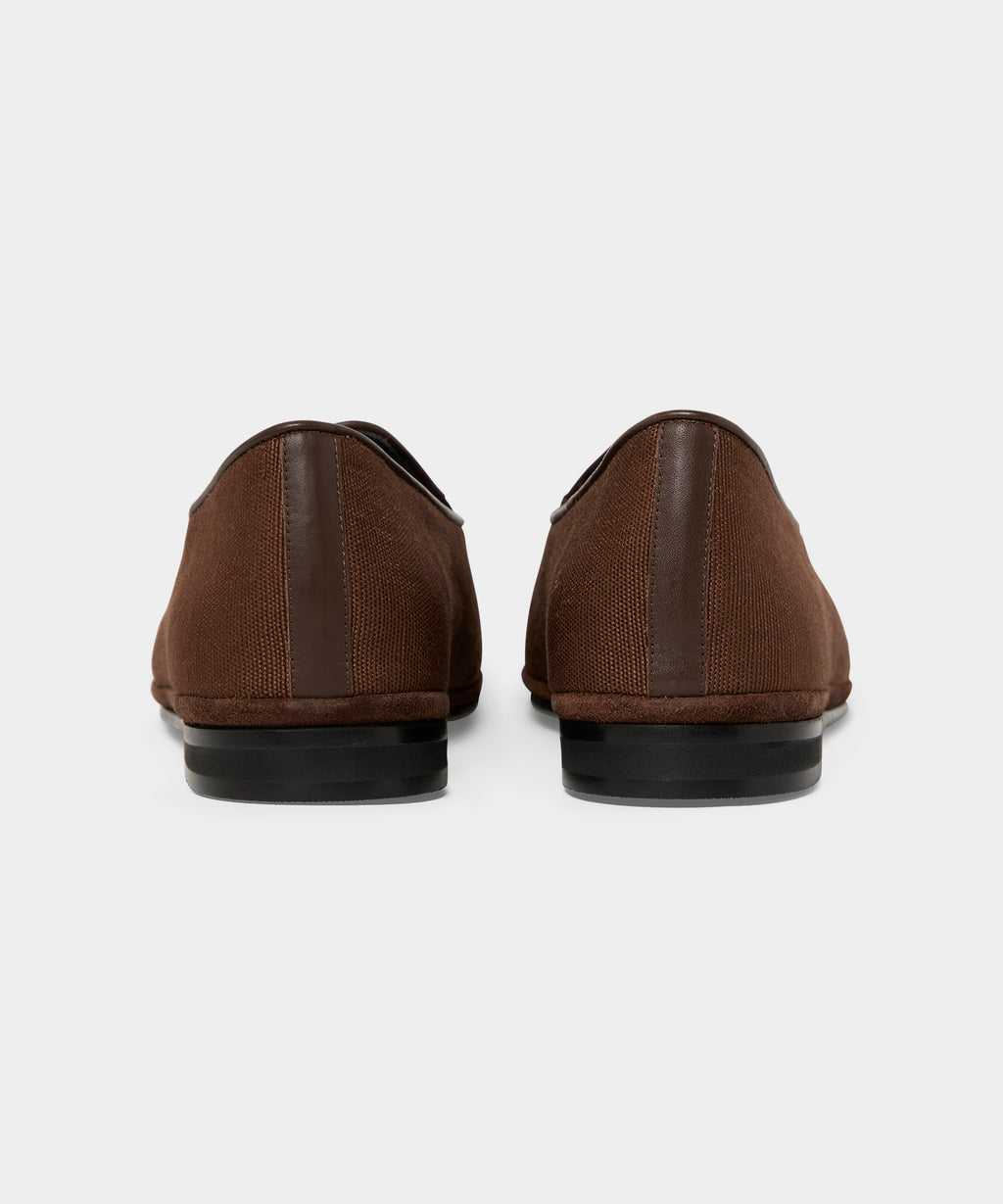 Rubinacci Marphy Woven Linen Tassel Loafer