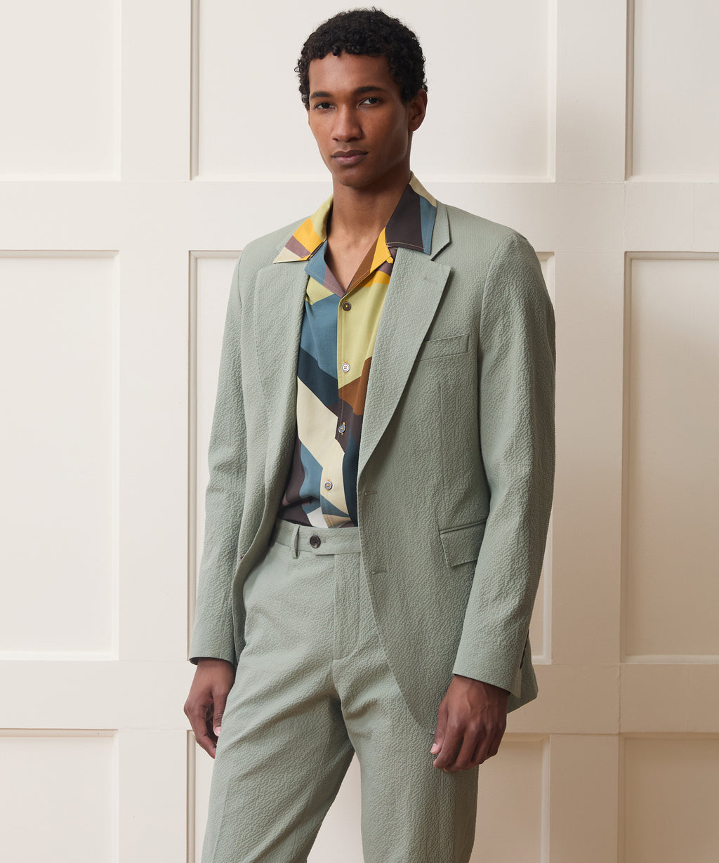 Italian Seersucker Sutton Jacket