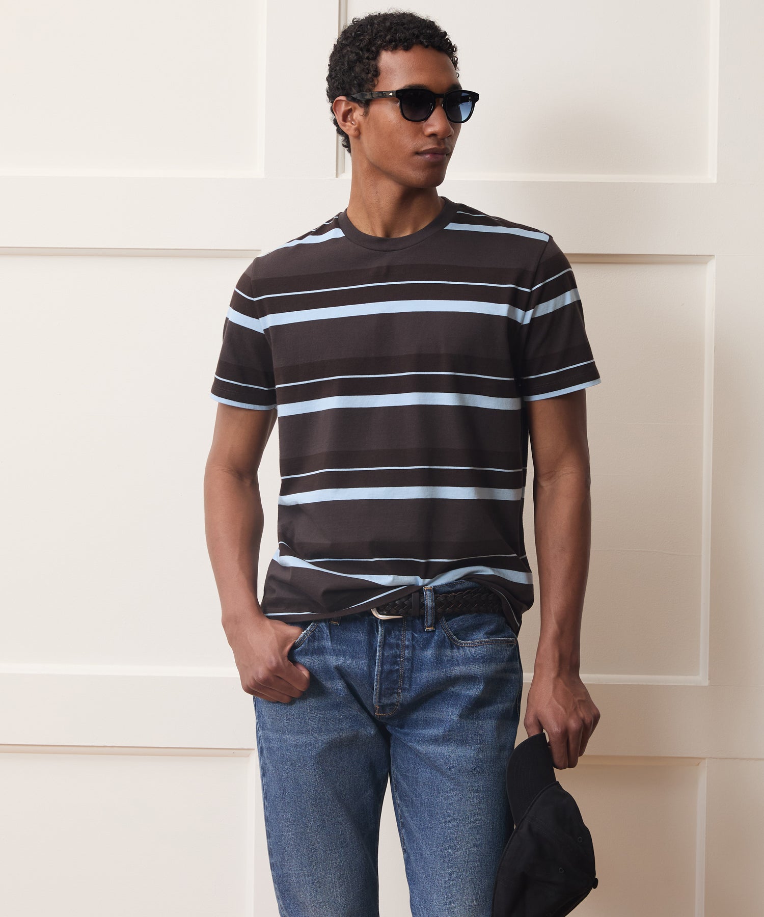 Premium Jersey Tee in Espresso Bean Stripe – Todd Snyder