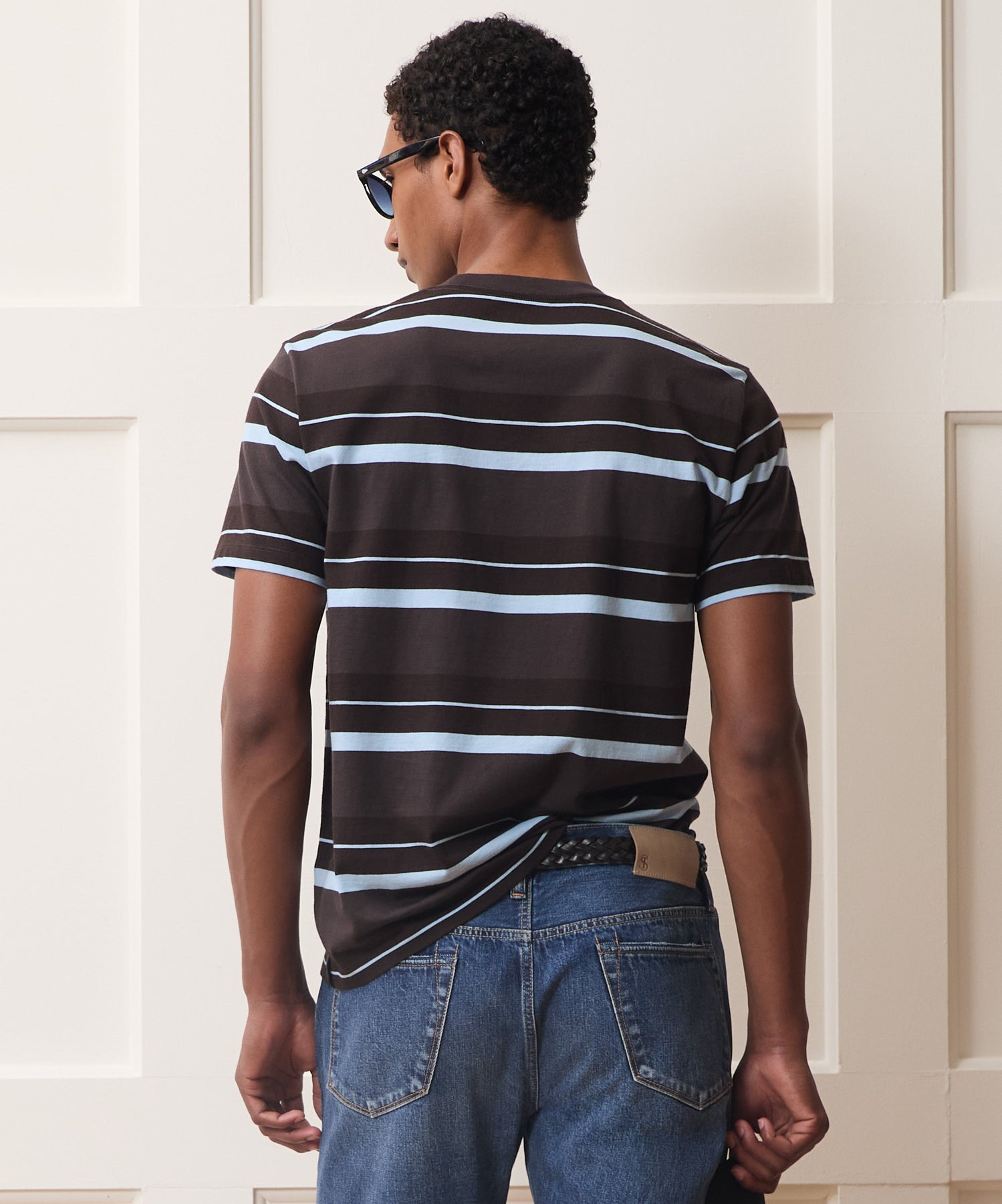 Premium Jersey Tee in Espresso Bean Stripe – Todd Snyder