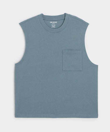 Boxy Jersey Muscle Tank in Blue Ridge – Todd Snyder