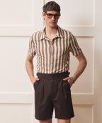Linen-Cotton Knit Shirt