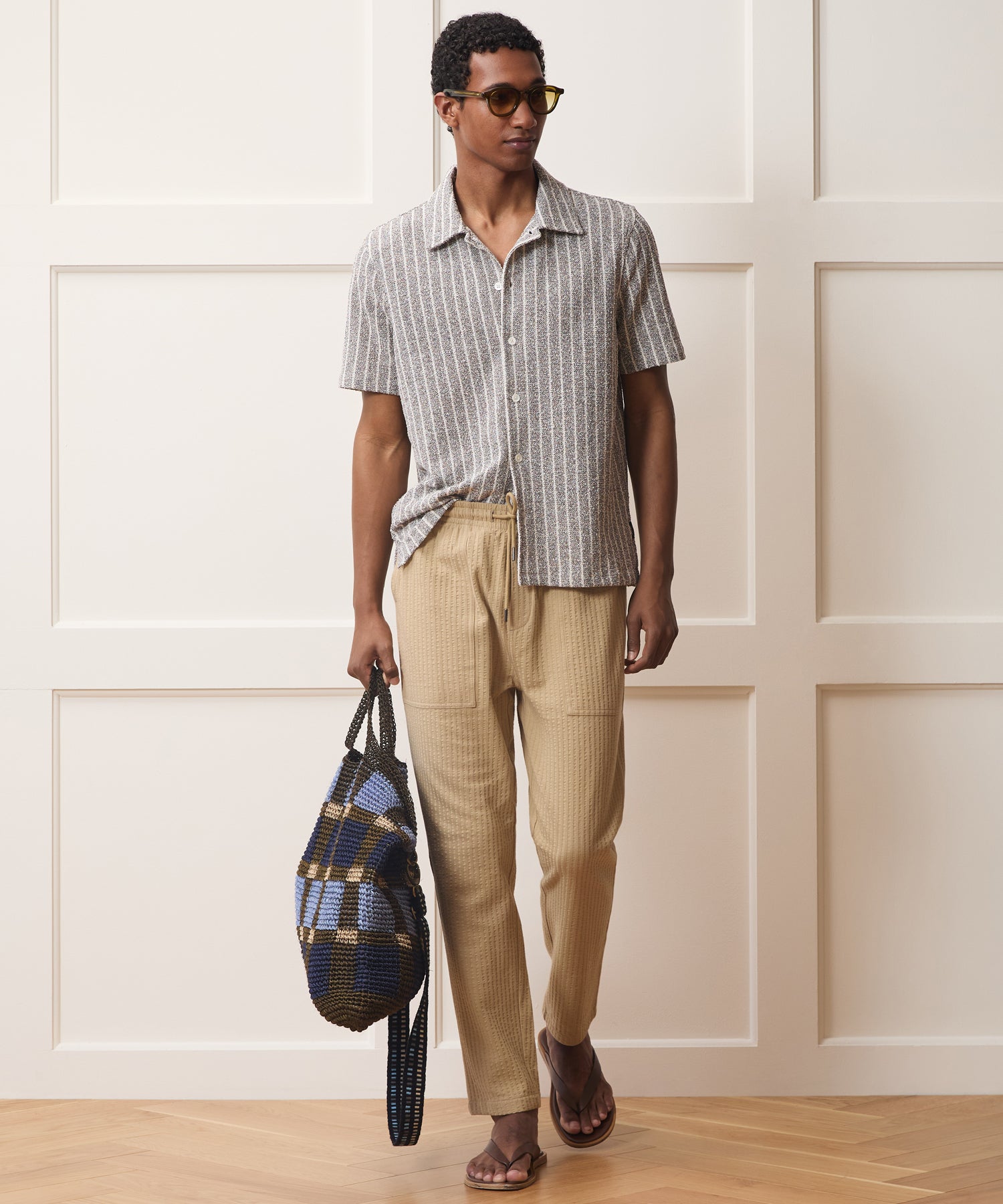 Italian Bouclé Cabana Shirt in Tan – Todd Snyder