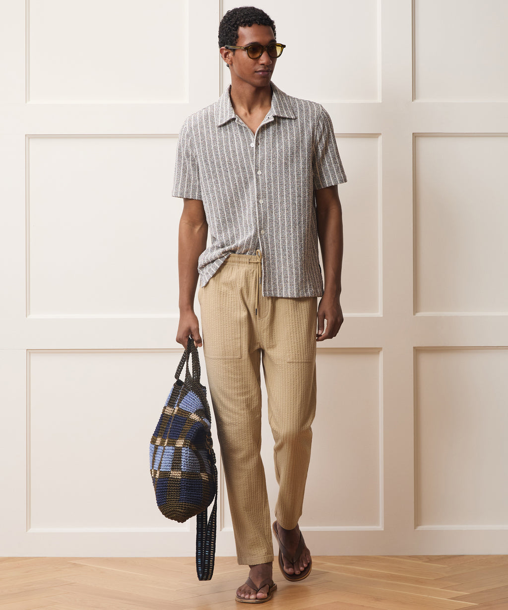 Italian Bouclé Knit Cabana Shirt