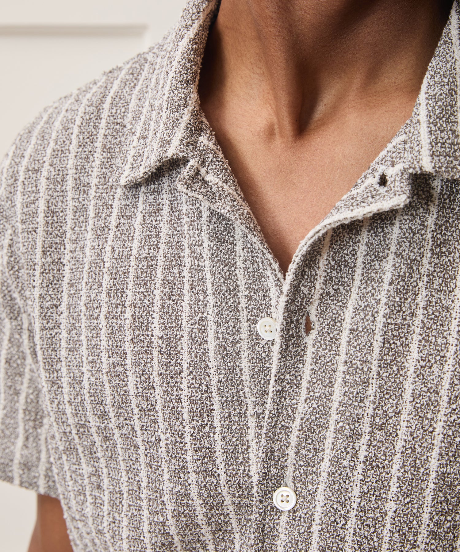 Italian Bouclé Cabana Shirt in Tan – Todd Snyder