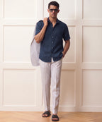 Irish Linen Point Collar Shirt
