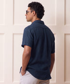 Irish Linen Point Collar Shirt