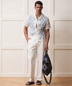 Embroidered Voile Capri Shirt