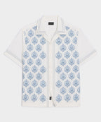 Embroidered Voile Capri Shirt