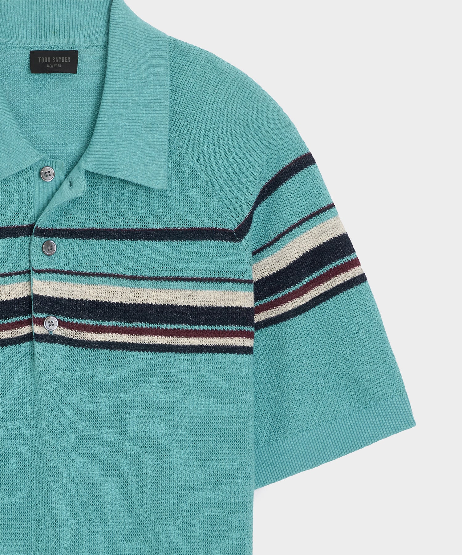 Clemente Sweater Polo in Blue Ridge Stripe – Todd Snyder