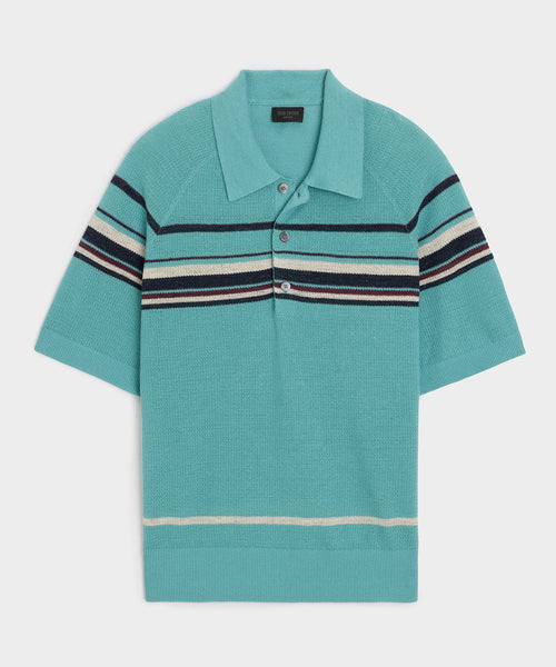 Clemente Sweater Polo in Blue Ridge Stripe – Todd Snyder