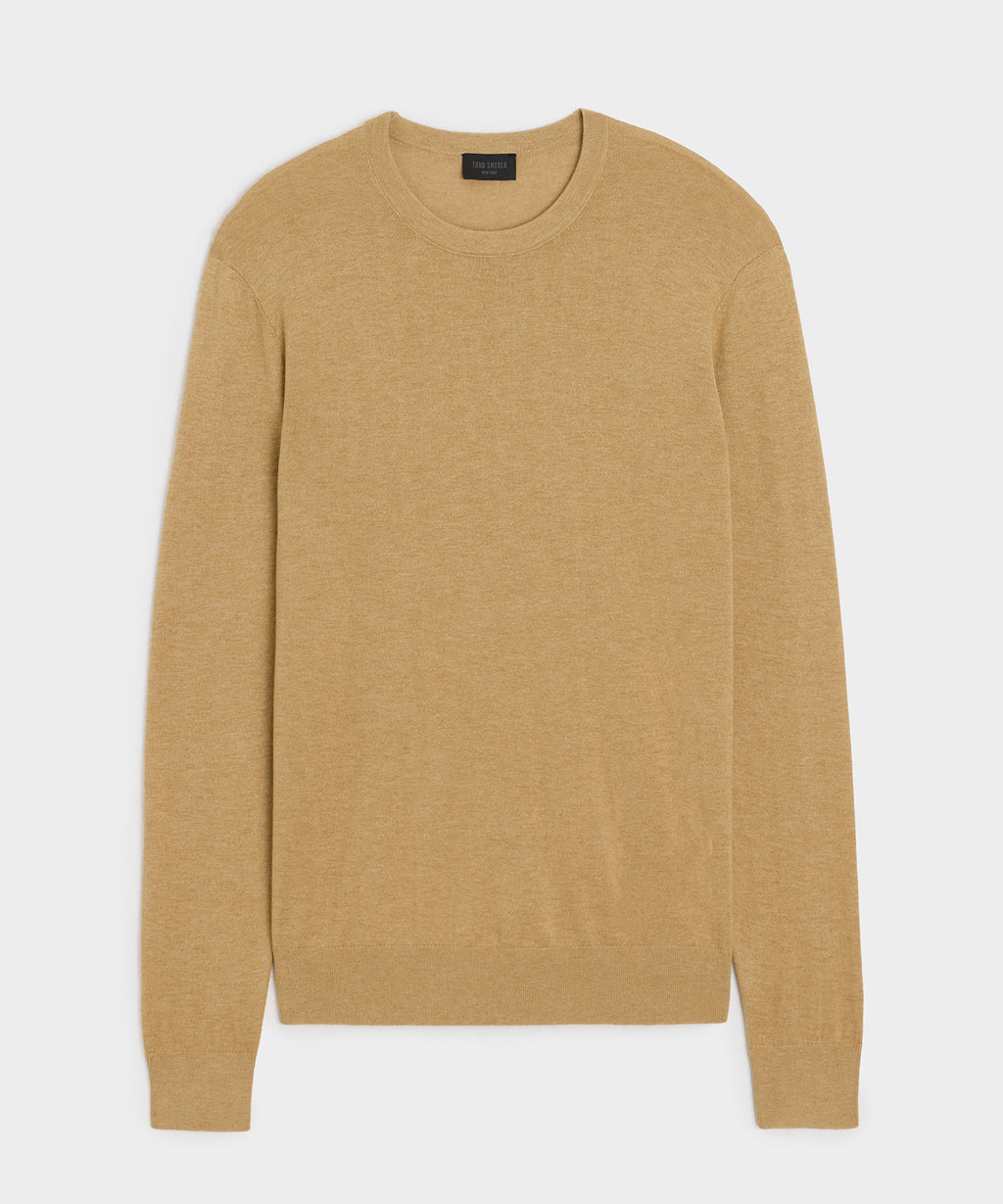 Silk-Cashmere Crewneck Sweater