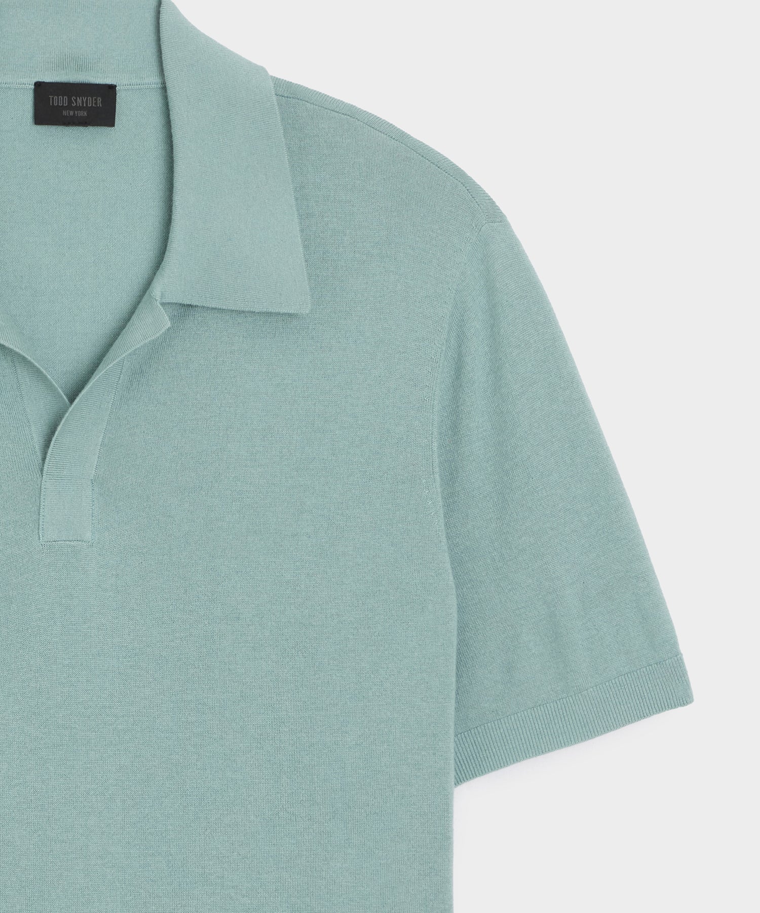 Silk-Cashmere Montauk Sweater Polo in River Mist – Todd Snyder