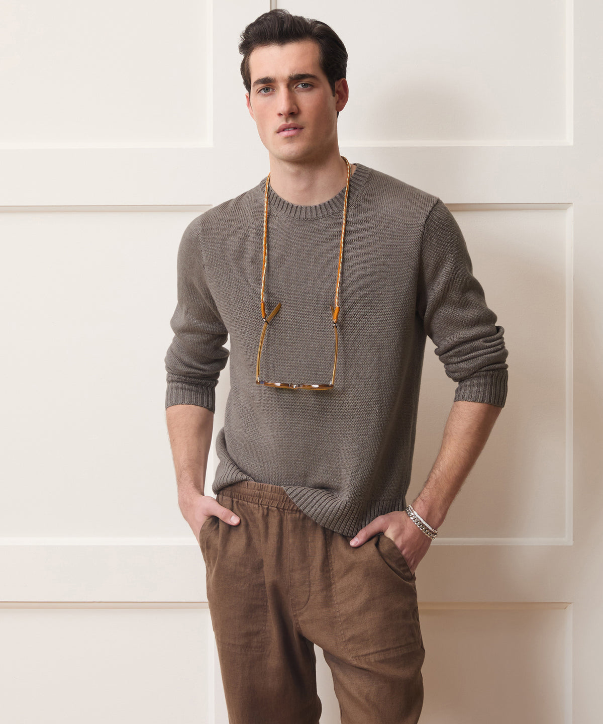 Linen Crewneck Sweater