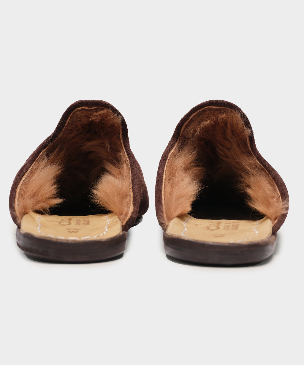 Sabah Baba Suede Shearling Slide