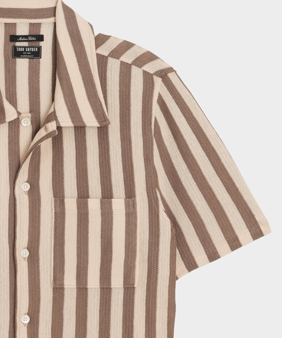 Linen-Cotton Knit Shirt
