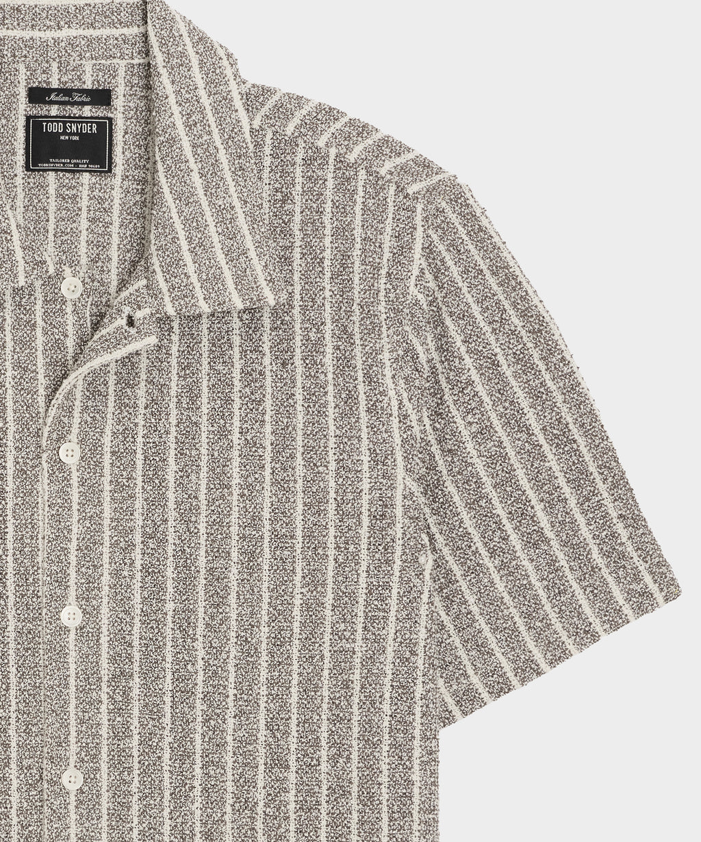 Italian Bouclé Knit Cabana Shirt