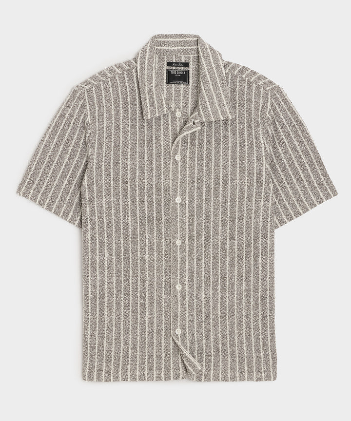 Italian Bouclé Knit Cabana Shirt