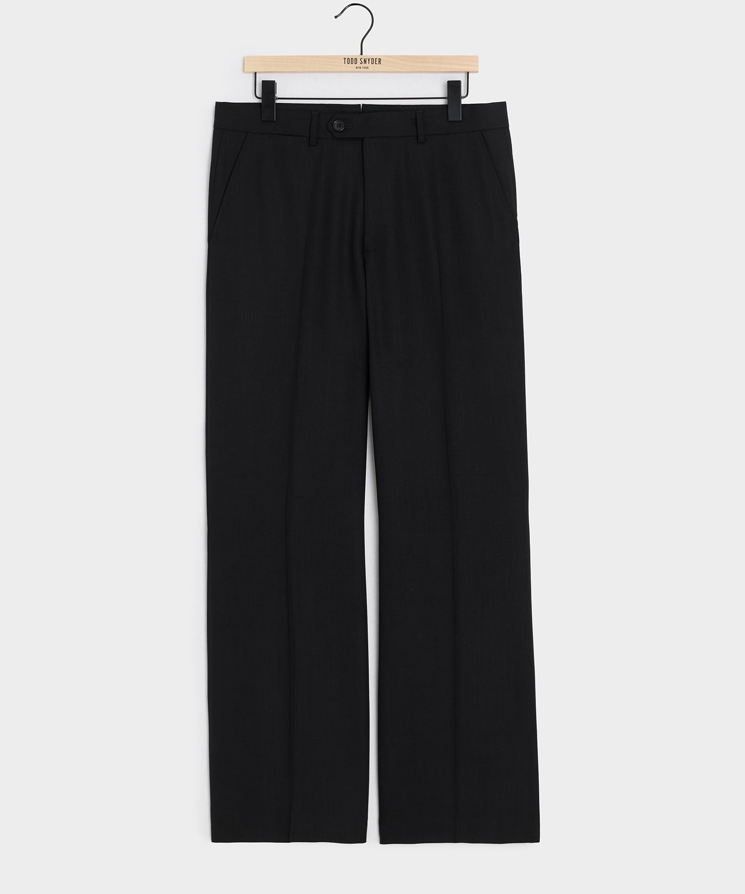 Italian Wool Relaxed Tuxedo Trouser in Black – Todd Snyder