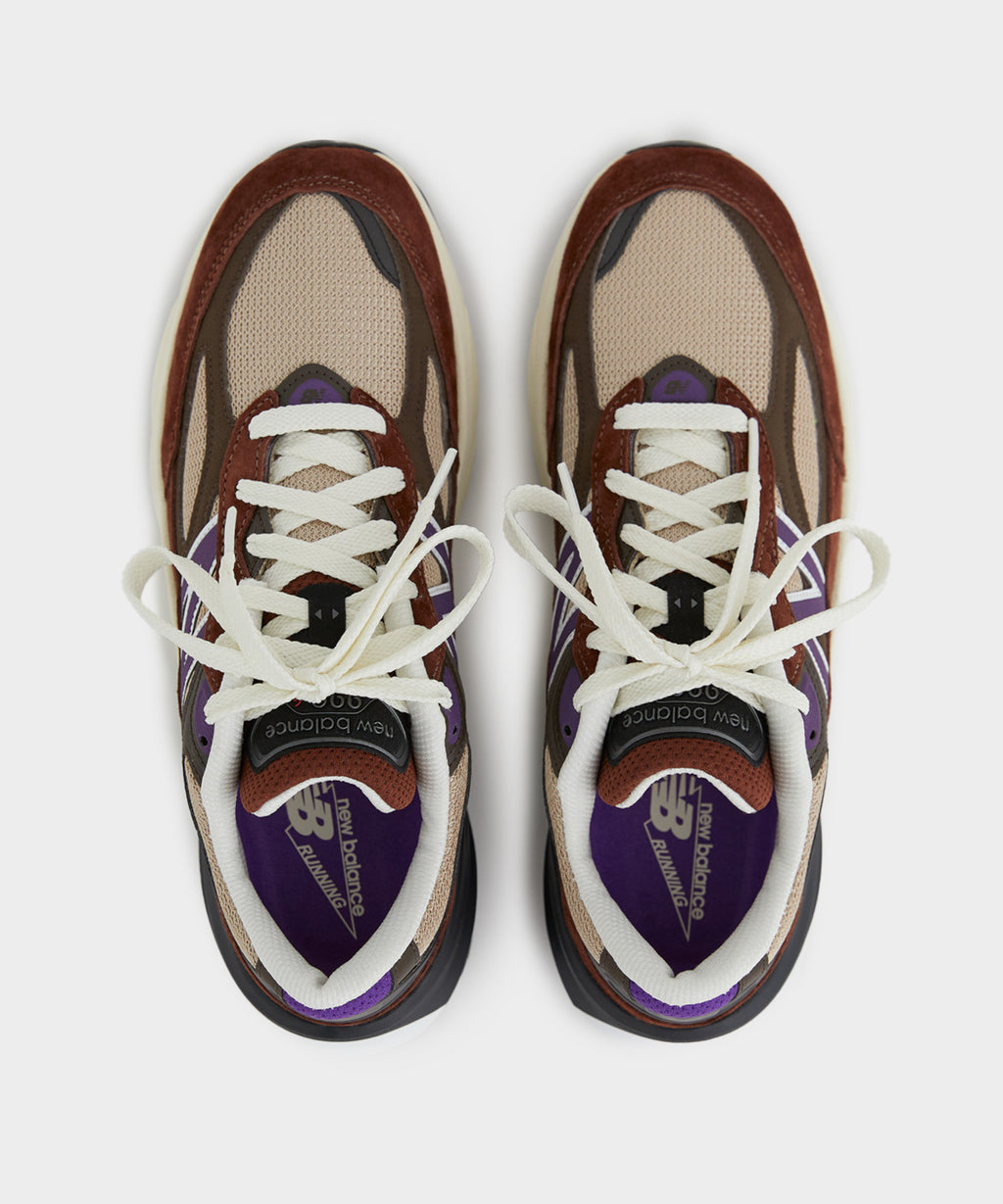 New Balance Made in USA 990v6 in Rich Oak + Cosmic Grape