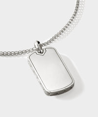 John Hardy Sterling Silver Tag Pendant Necklace, 2MM