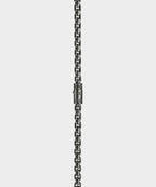 John Hardy Dark Sterling Silver Box Chain Necklace