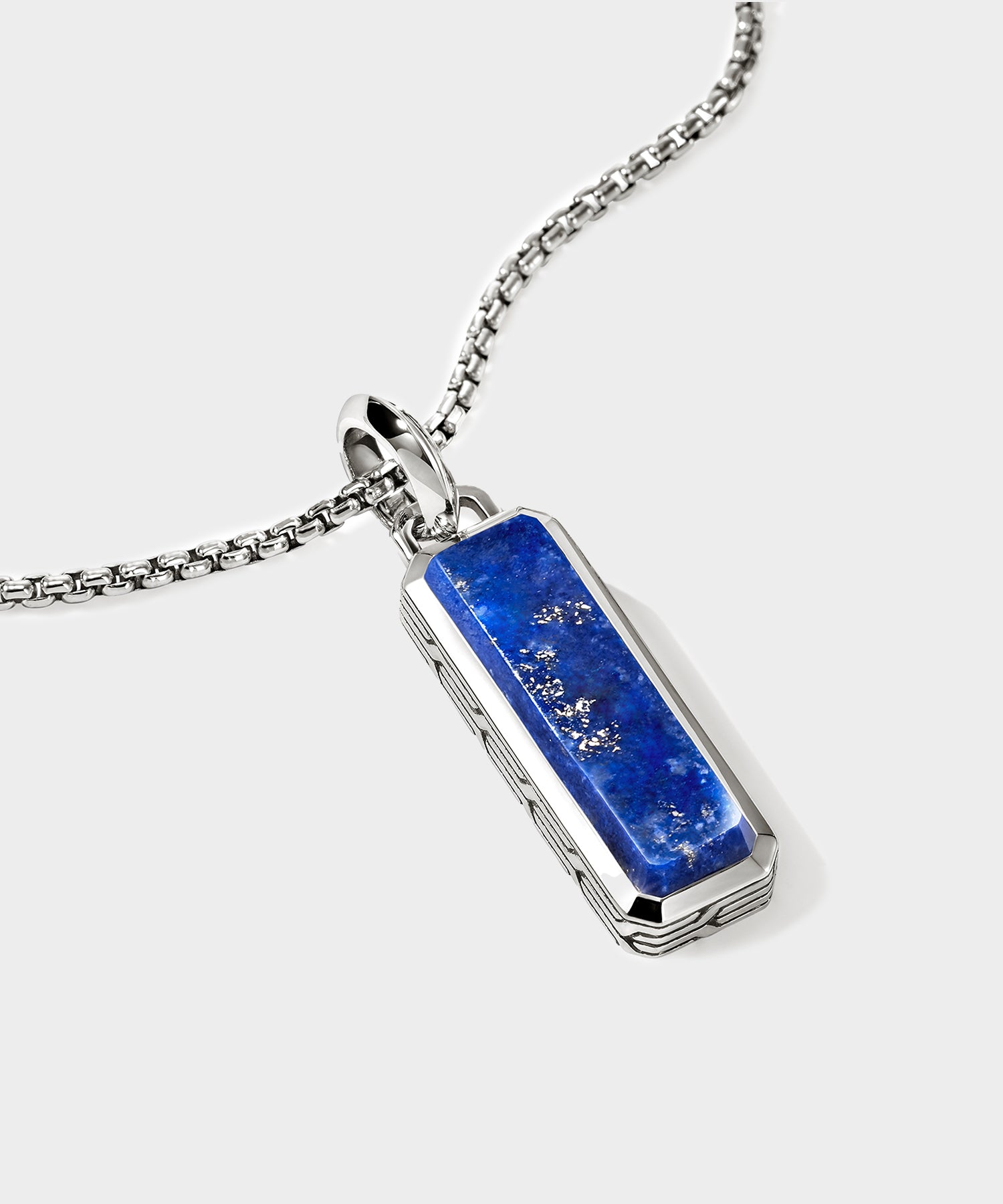 View of the John Hardy Sterling Silver Lapis Lazuli Necklace.