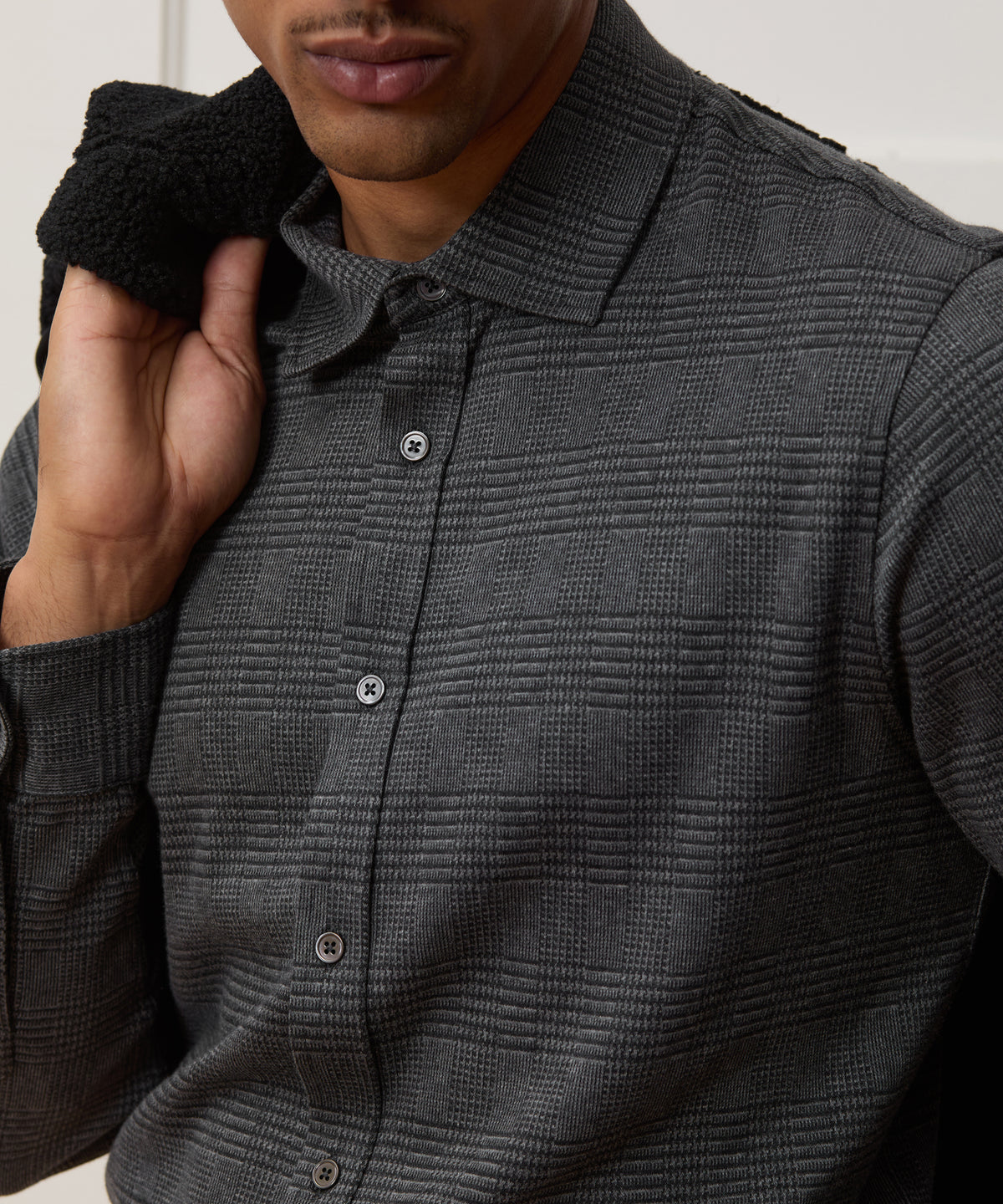 Knit Cotton Dress Shirt