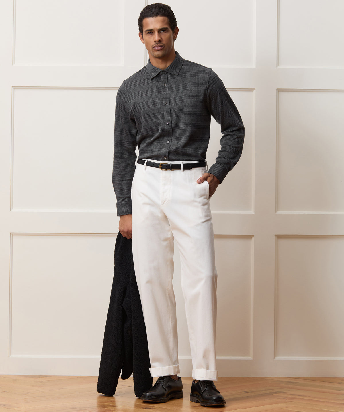 Knit Cotton Dress Shirt