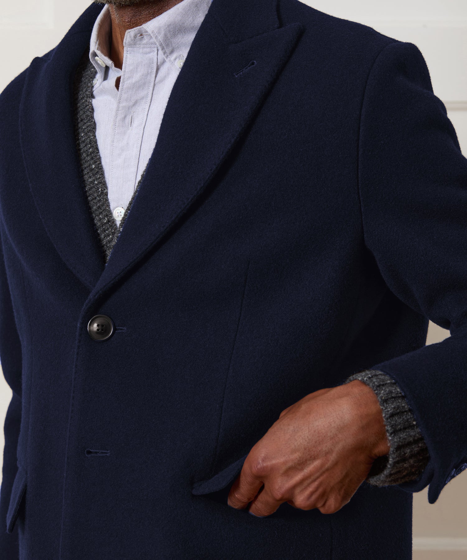 TODD SNYDER/トッドスナイダー/ピーコート/sizeL/ネイビー Italian Wool-Cashmere Topcoat in Navy – Todd Snyder