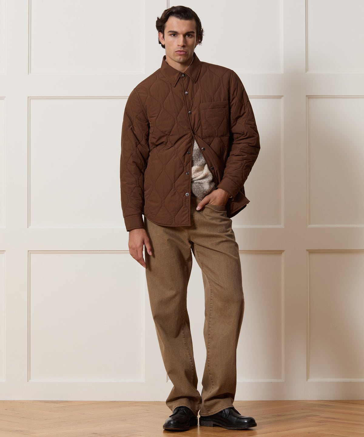 Quilted Filled Shirt Jacket