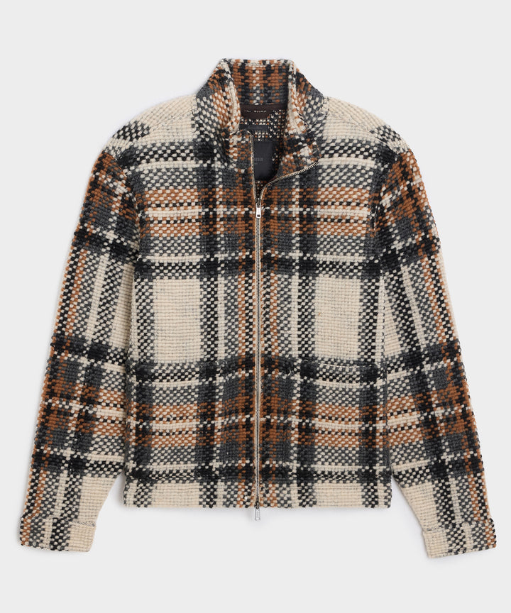 Italian Crochet Full-Zip Jacket