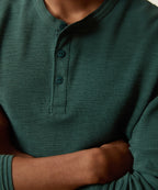 Lightweight Mini Waffle Henley