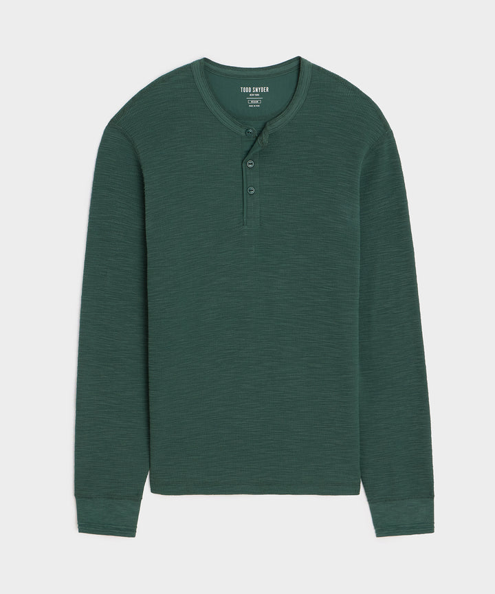 Lightweight Mini Waffle Henley