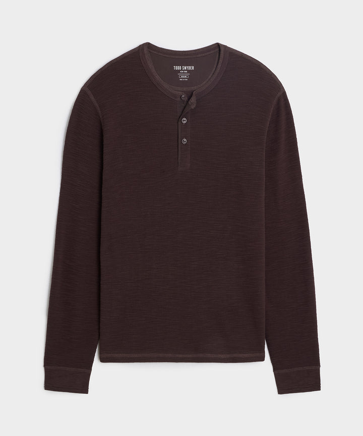 Lightweight Mini Waffle Henley