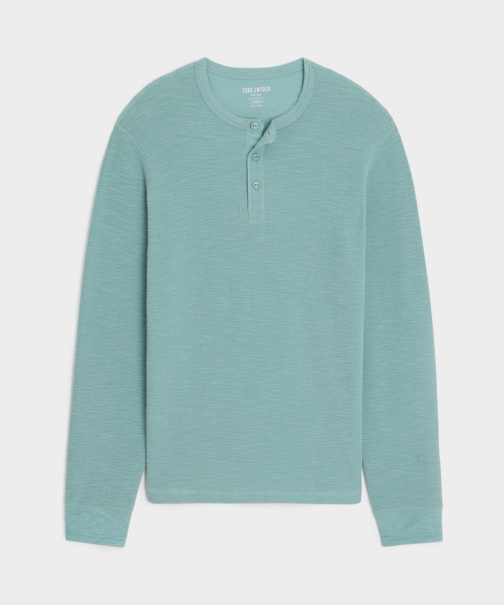 Lightweight Mini Waffle Henley