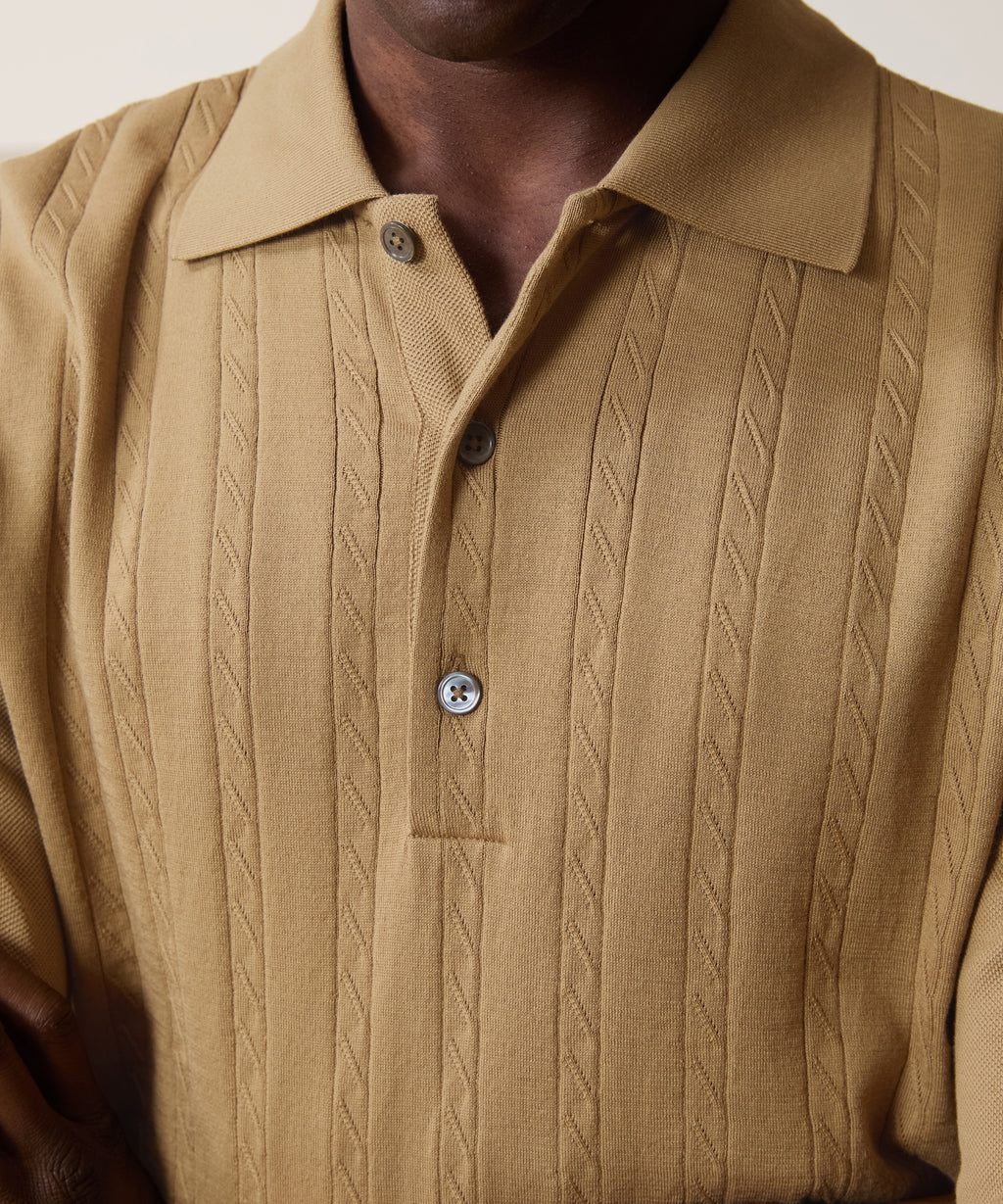 Long-Sleeve Grant Polo