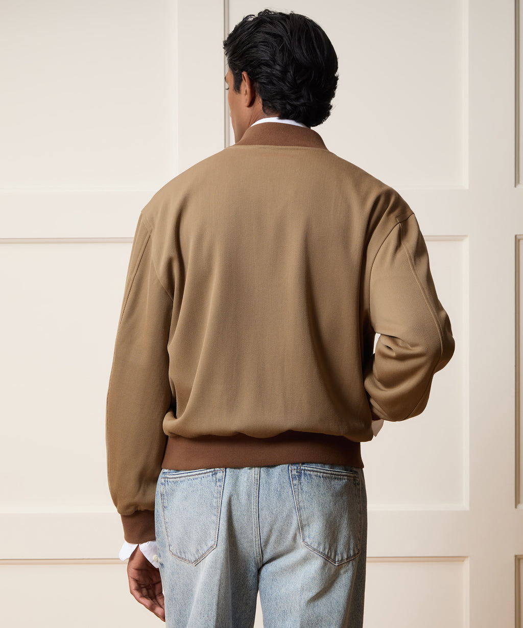 Italian Gabardine Bomber Jacket