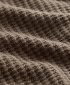 Waffle Cashmere Full-Zip Sweater
